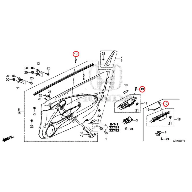 [NEW] JDM HONDA CR-Z ZF2 2014 Door Linings GENUINE OEM - Image 23