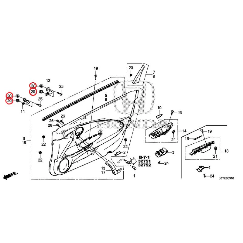 [NEW] JDM HONDA CR-Z ZF2 2014 Door Linings GENUINE OEM - Image 24