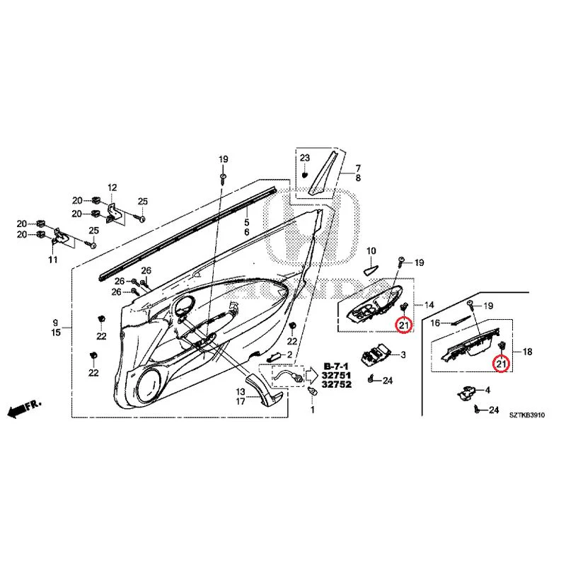 [NEW] JDM HONDA CR-Z ZF2 2014 Door Linings GENUINE OEM - Image 25
