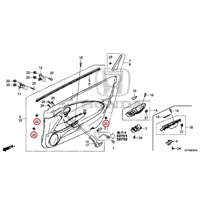 [NEW] JDM HONDA CR-Z ZF2 2014 Door Linings GENUINE OEM - Image 26