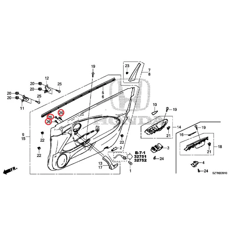 [NEW] JDM HONDA CR-Z ZF2 2014 Door Linings GENUINE OEM - Image 30