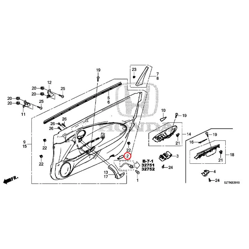 [NEW] JDM HONDA CR-Z ZF2 2014 Door Linings GENUINE OEM - Image 4