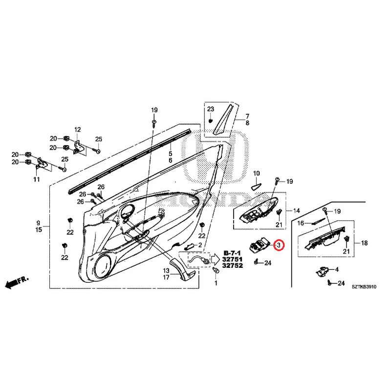 [NEW] JDM HONDA CR-Z ZF2 2014 Door Linings GENUINE OEM - Image 5
