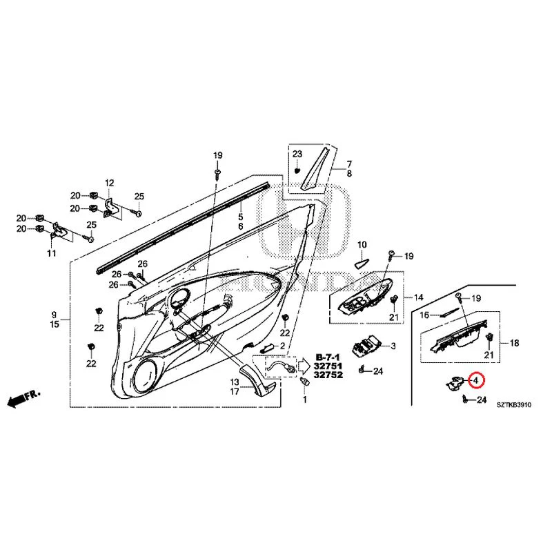 [NEW] JDM HONDA CR-Z ZF2 2014 Door Linings GENUINE OEM - Image 6