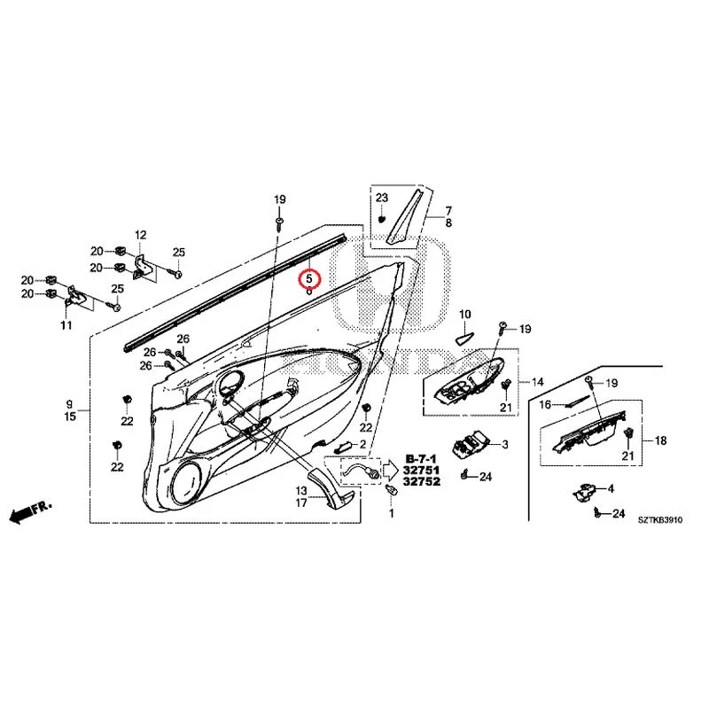 [NEW] JDM HONDA CR-Z ZF2 2014 Door Linings GENUINE OEM - Image 7