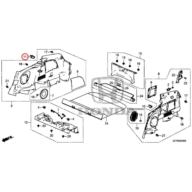 [NEW] JDM HONDA CR-Z ZF2 2014 Side Lining GENUINE OEM - Image 12