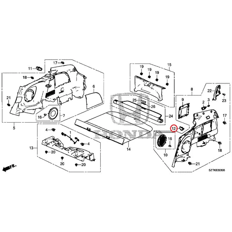 [NEW] JDM HONDA CR-Z ZF2 2014 Side Lining GENUINE OEM - Image 13
