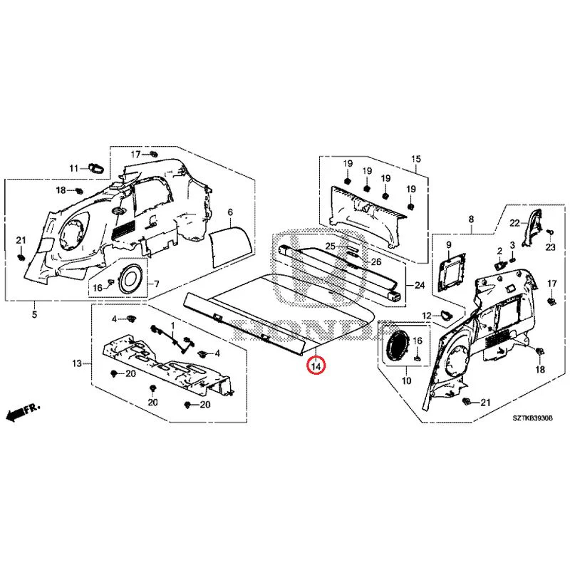 [NEW] JDM HONDA CR-Z ZF2 2014 Side Lining GENUINE OEM - Image 16