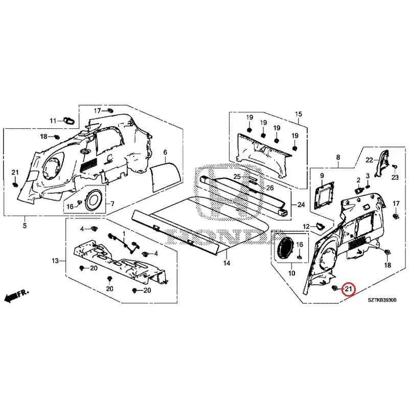 [NEW] JDM HONDA CR-Z ZF2 2014 Side Lining GENUINE OEM - Image 23