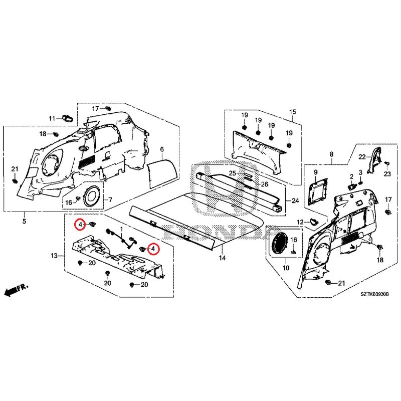 [NEW] JDM HONDA CR-Z ZF2 2014 Side Lining GENUINE OEM - Image 5