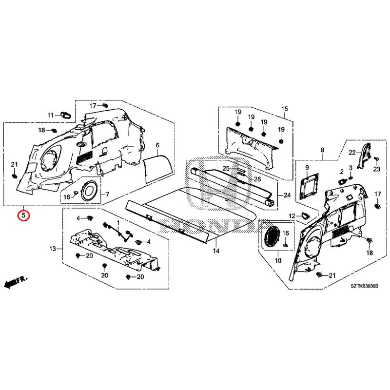 [NEW] JDM HONDA CR-Z ZF2 2014 Side Lining GENUINE OEM - Image 6