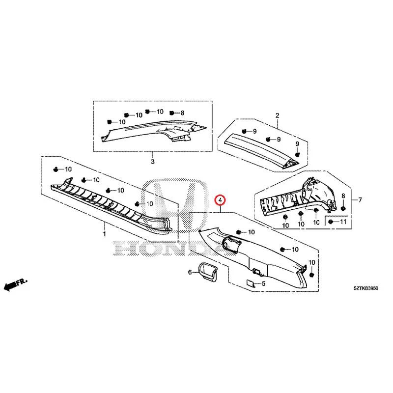 [NEW] JDM HONDA CR-Z ZF2 2014 Tailgate Lining GENUINE OEM - Image 3
