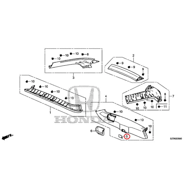[NEW] JDM HONDA CR-Z ZF2 2014 Tailgate Lining GENUINE OEM - Image 4