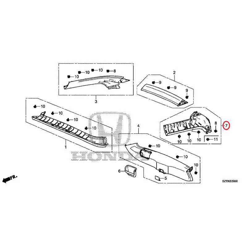 [NEW] JDM HONDA CR-Z ZF2 2014 Tailgate Lining GENUINE OEM - Image 6