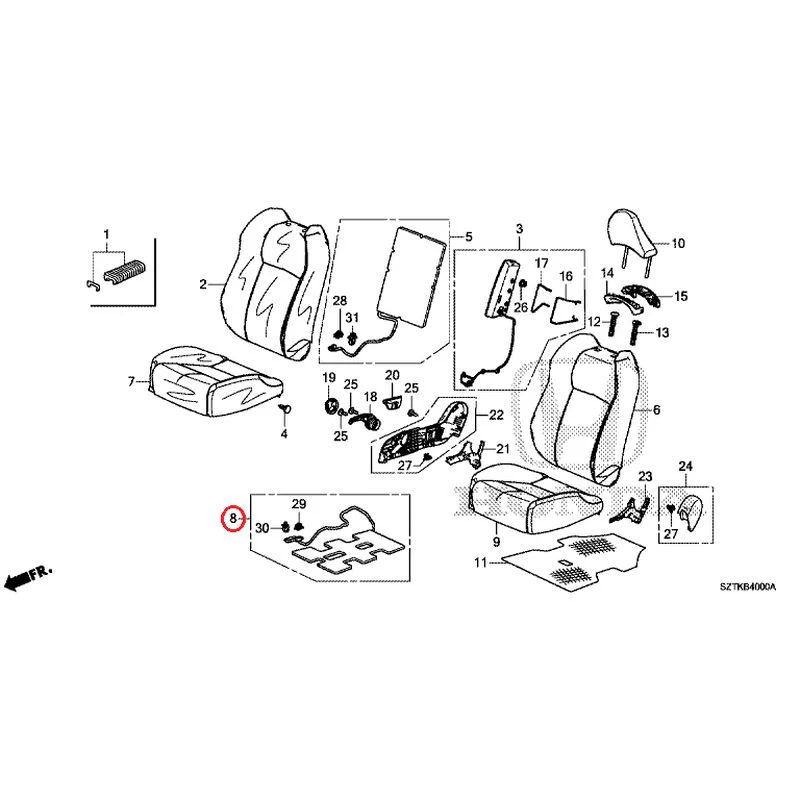 [NEW] JDM HONDA CR-Z ZF2 2014 Front Seat (Driver's Side) GENUINE OEM - Image 12