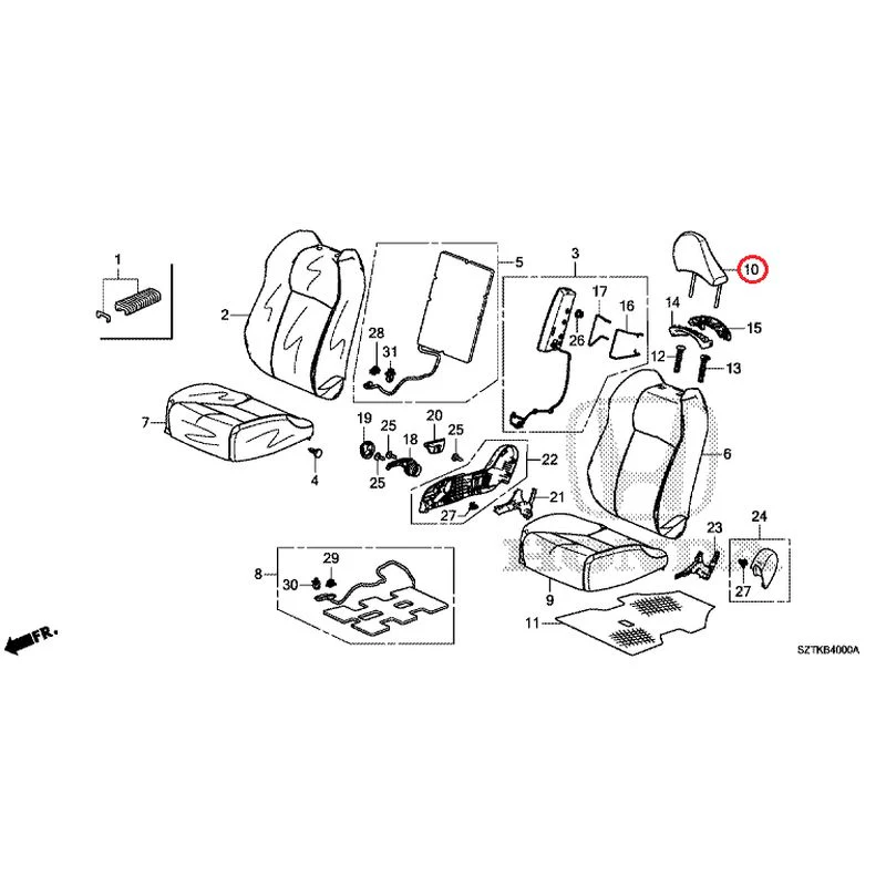 [NEW] JDM HONDA CR-Z ZF2 2014 Front Seat (Driver's Side) GENUINE OEM - Image 15