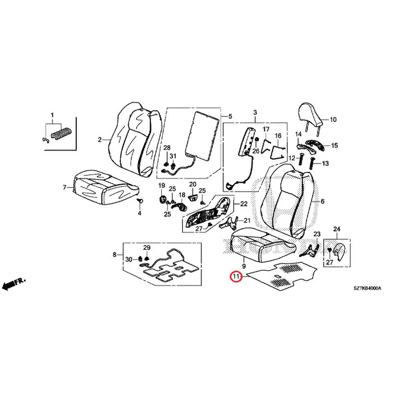 [NEW] JDM HONDA CR-Z ZF2 2014 Front Seat (Driver's Side) GENUINE OEM - Image 16