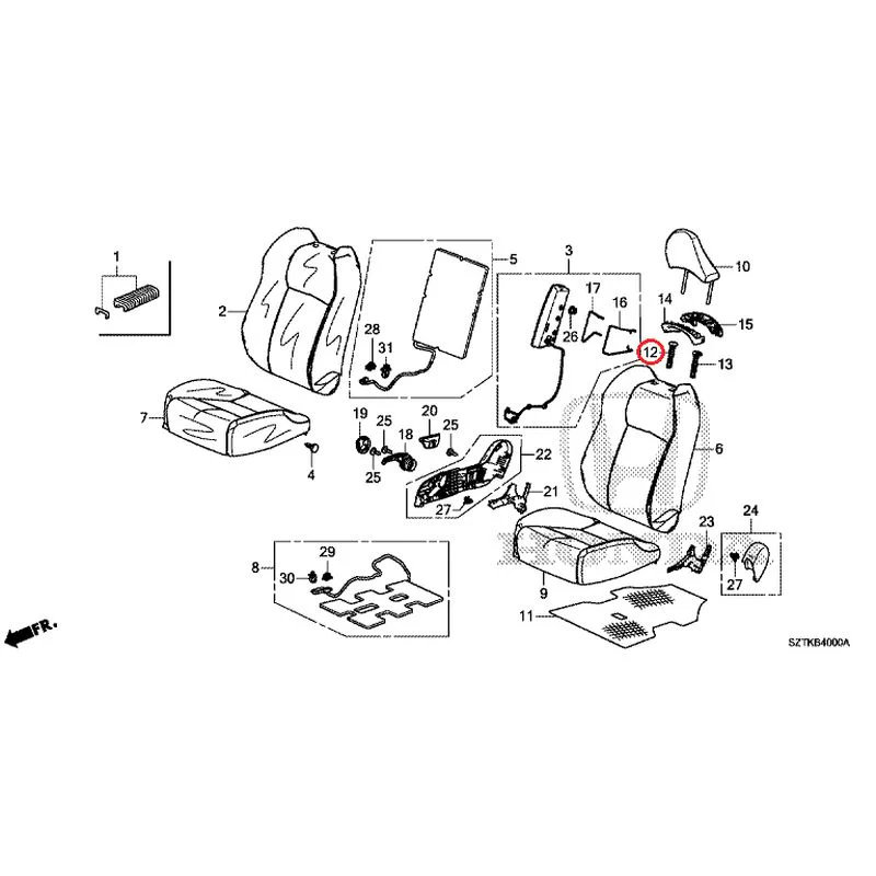 [NEW] JDM HONDA CR-Z ZF2 2014 Front Seat (Driver's Side) GENUINE OEM - Image 17