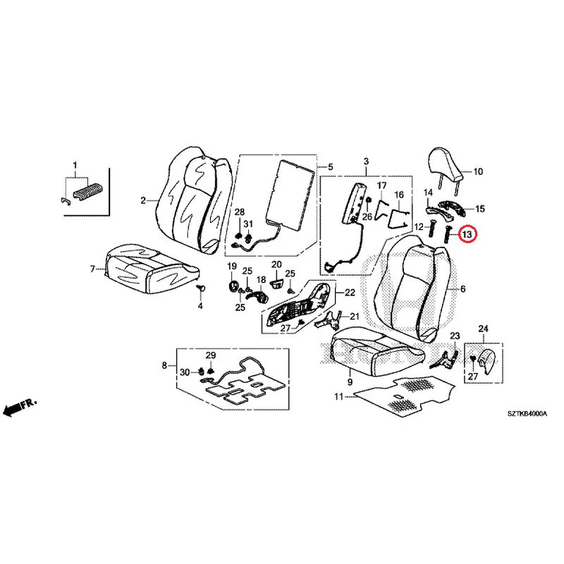 [NEW] JDM HONDA CR-Z ZF2 2014 Front Seat (Driver's Side) GENUINE OEM - Image 18