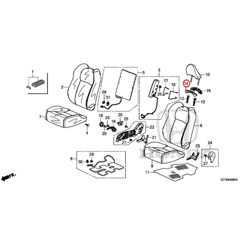 [NEW] JDM HONDA CR-Z ZF2 2014 Front Seat (Driver's Side) GENUINE OEM - Image 19