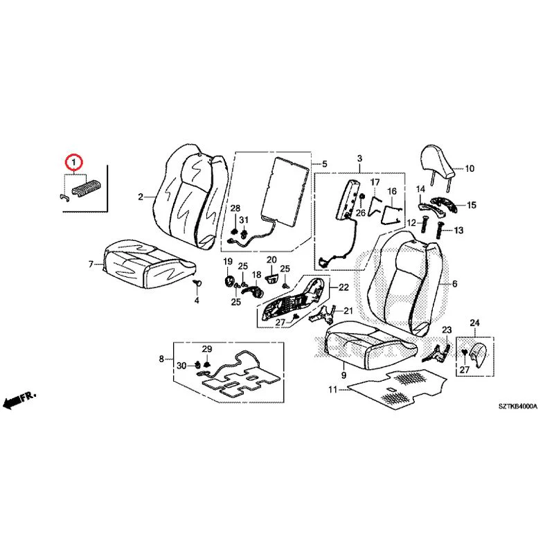 [NEW] JDM HONDA CR-Z ZF2 2014 Front Seat (Driver's Side) GENUINE OEM - Image 2