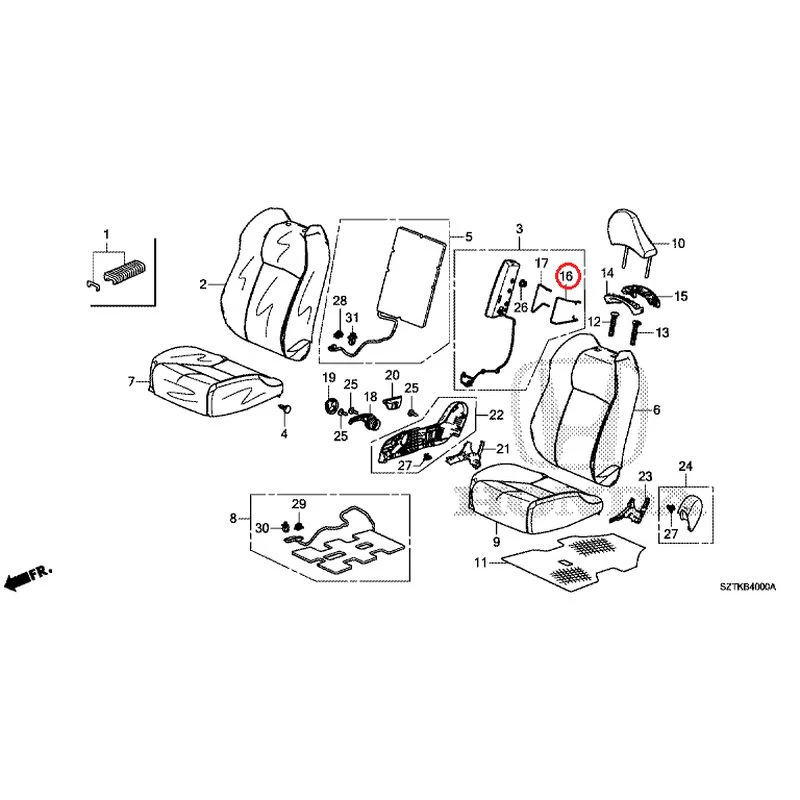 [NEW] JDM HONDA CR-Z ZF2 2014 Front Seat (Driver's Side) GENUINE OEM - Image 21