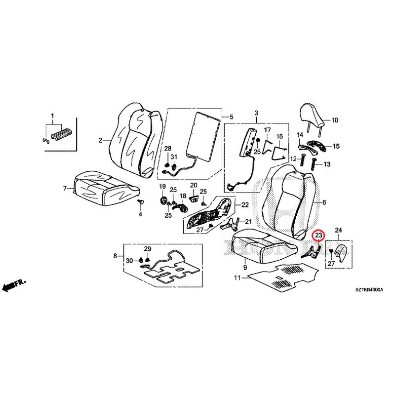 [NEW] JDM HONDA CR-Z ZF2 2014 Front Seat (Driver's Side) GENUINE OEM - Image 28