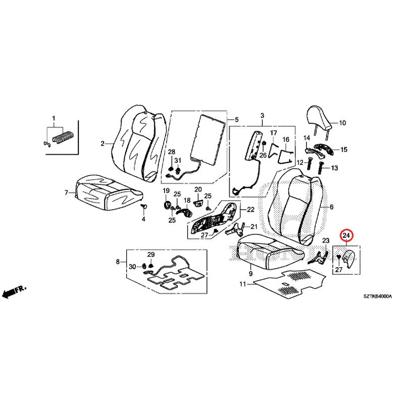 [NEW] JDM HONDA CR-Z ZF2 2014 Front Seat (Driver's Side) GENUINE OEM - Image 29
