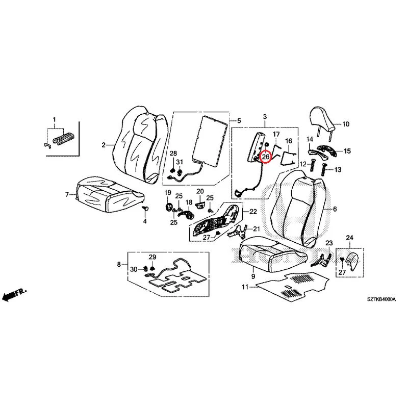 [NEW] JDM HONDA CR-Z ZF2 2014 Front Seat (Driver's Side) GENUINE OEM - Image 31
