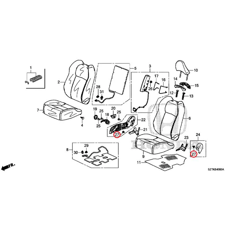 [NEW] JDM HONDA CR-Z ZF2 2014 Front Seat (Driver's Side) GENUINE OEM - Image 32