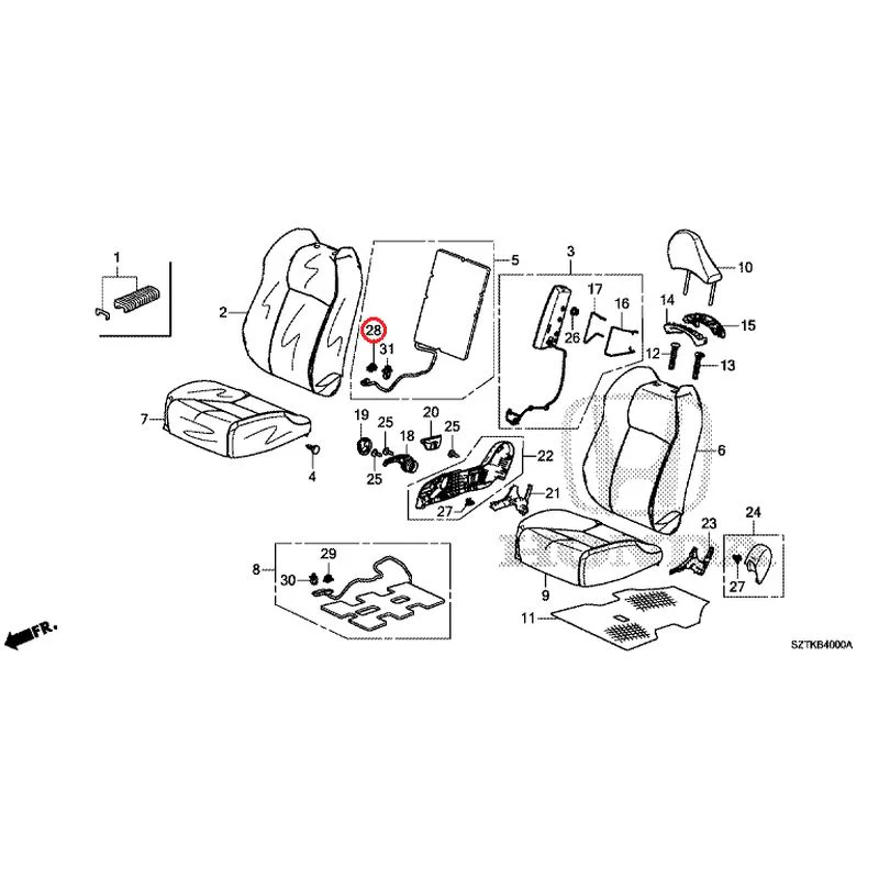 [NEW] JDM HONDA CR-Z ZF2 2014 Front Seat (Driver's Side) GENUINE OEM - Image 33