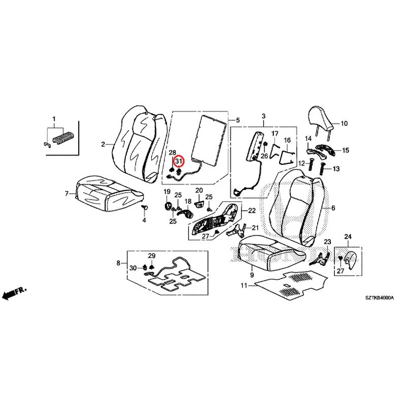[NEW] JDM HONDA CR-Z ZF2 2014 Front Seat (Driver's Side) GENUINE OEM - Image 36