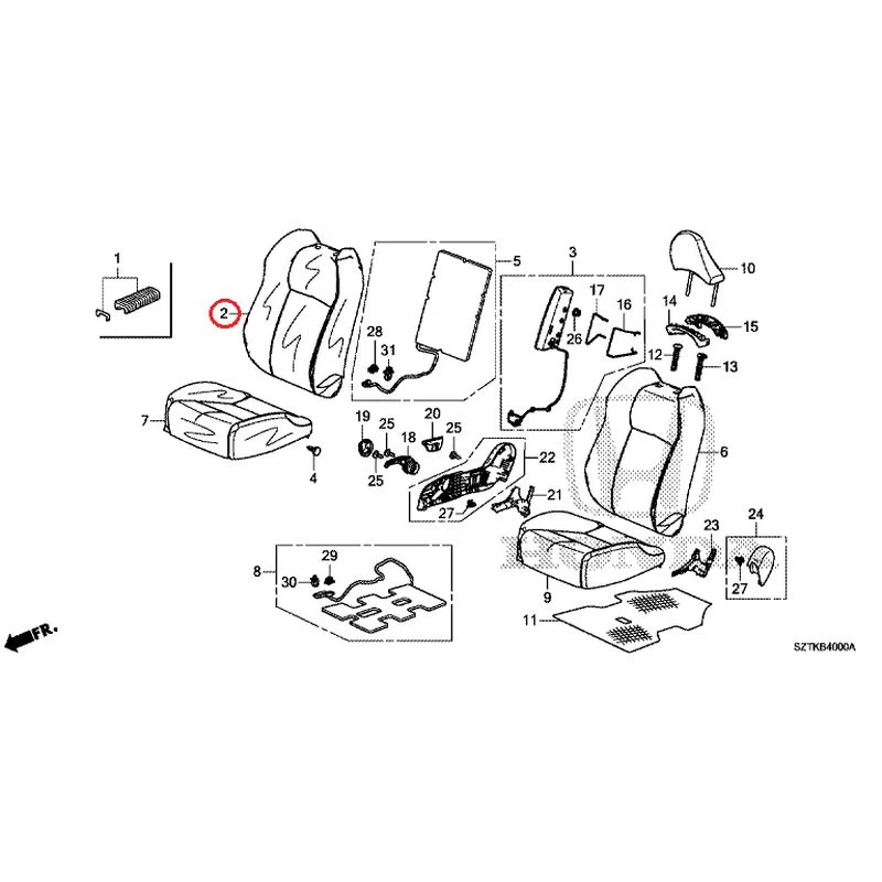 [NEW] JDM HONDA CR-Z ZF2 2014 Front Seat (Driver's Side) GENUINE OEM - Image 4