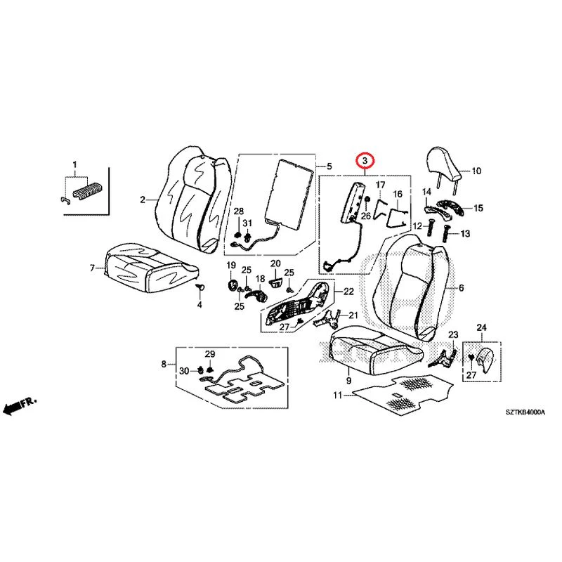 [NEW] JDM HONDA CR-Z ZF2 2014 Front Seat (Driver's Side) GENUINE OEM - Image 5