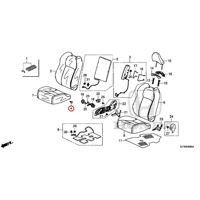 [NEW] JDM HONDA CR-Z ZF2 2014 Front Seat (Driver's Side) GENUINE OEM - Image 6