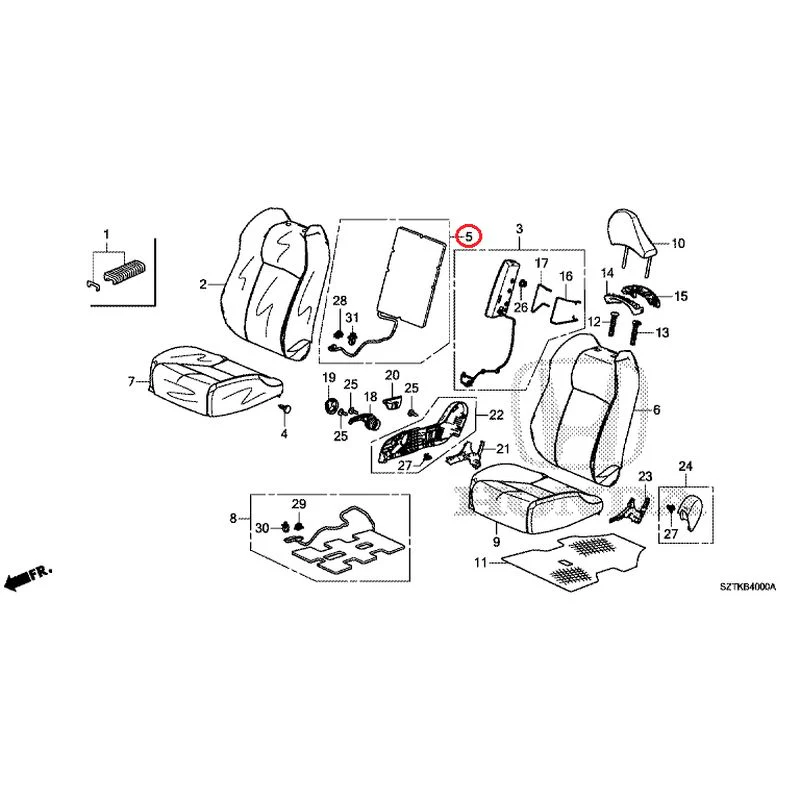 [NEW] JDM HONDA CR-Z ZF2 2014 Front Seat (Driver's Side) GENUINE OEM - Image 7