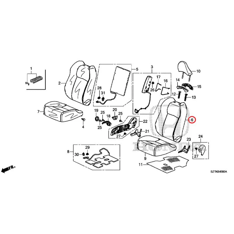 [NEW] JDM HONDA CR-Z ZF2 2014 Front Seat (Driver's Side) GENUINE OEM - Image 9