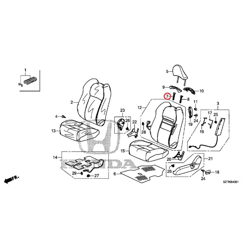 [NEW] JDM HONDA CR-Z ZF2 2014 Front Seat (Passenger Side) GENUINE OEM - Image 10