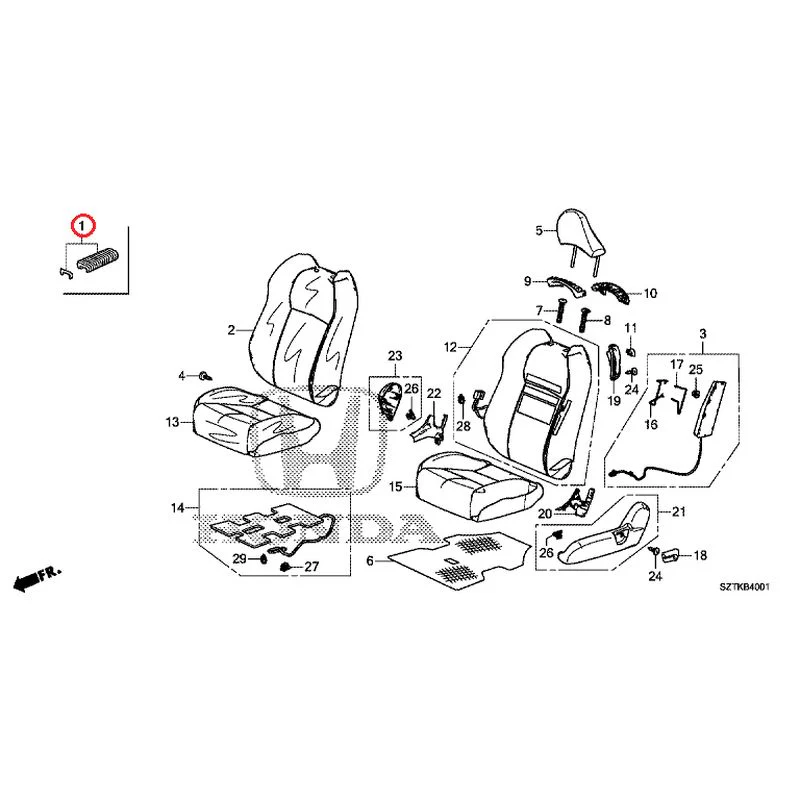 [NEW] JDM HONDA CR-Z ZF2 2014 Front Seat (Passenger Side) GENUINE OEM - Image 2