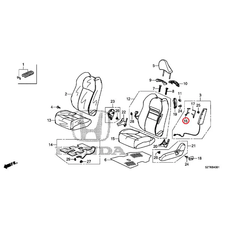 [NEW] JDM HONDA CR-Z ZF2 2014 Front Seat (Passenger Side) GENUINE OEM - Image 21