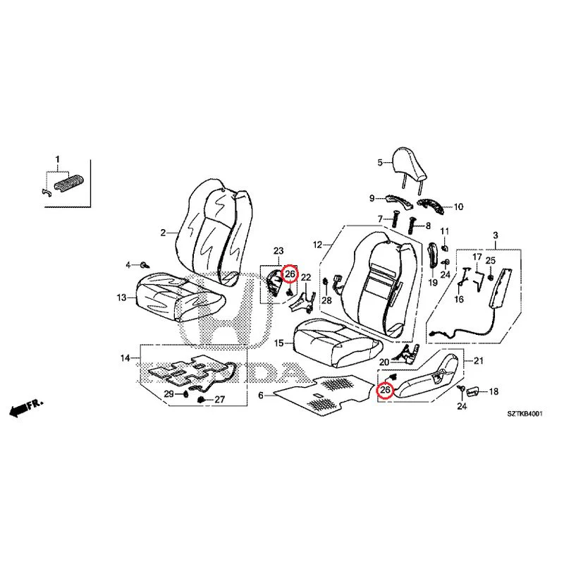 [NEW] JDM HONDA CR-Z ZF2 2014 Front Seat (Passenger Side) GENUINE OEM - Image 31