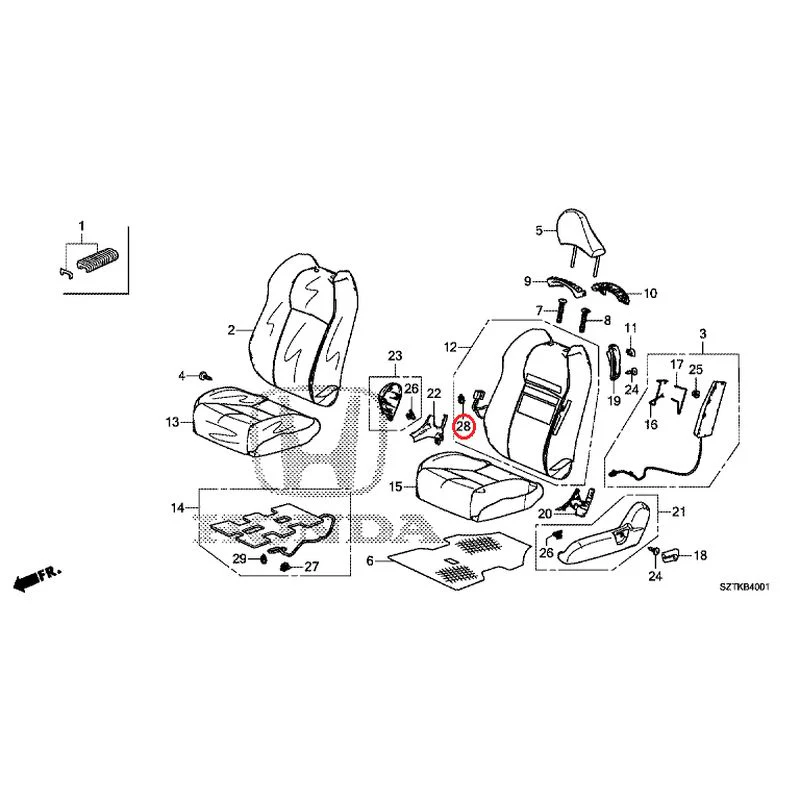 [NEW] JDM HONDA CR-Z ZF2 2014 Front Seat (Passenger Side) GENUINE OEM - Image 33