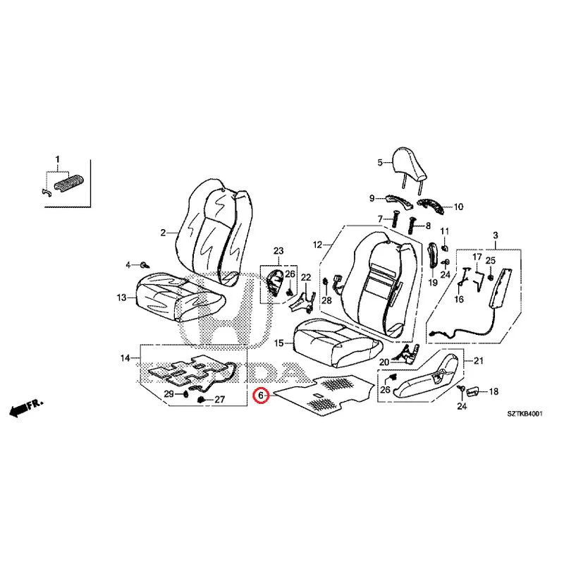 [NEW] JDM HONDA CR-Z ZF2 2014 Front Seat (Passenger Side) GENUINE OEM - Image 9