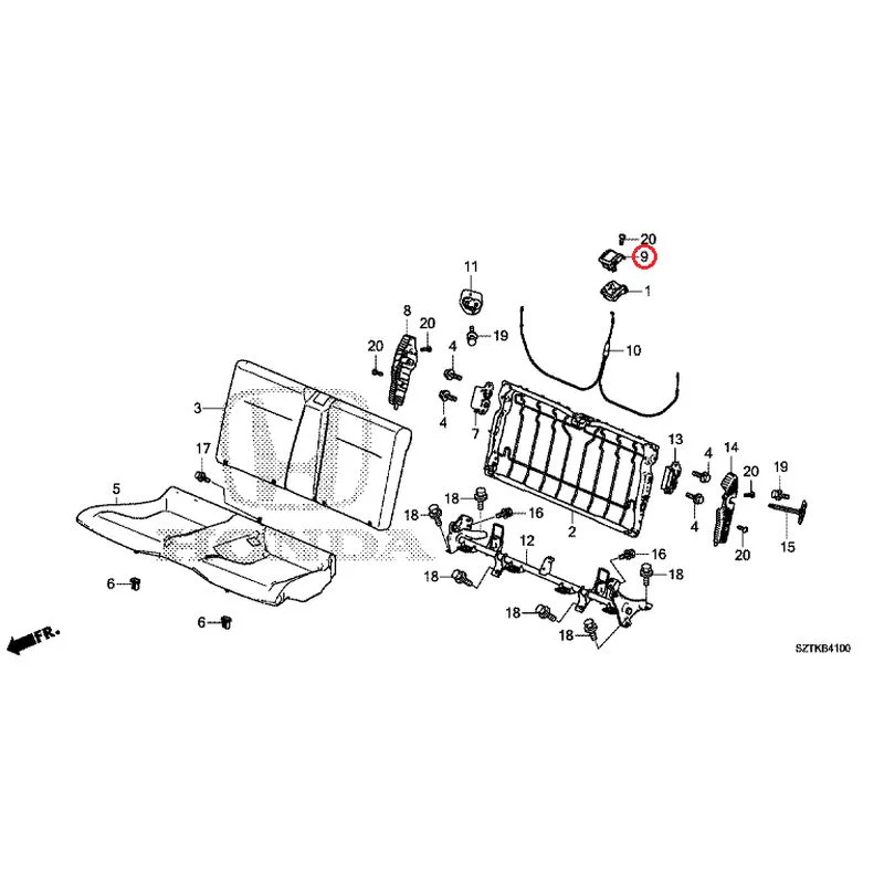 [NEW] JDM HONDA CR-Z ZF2 2014 Rear Seat GENUINE OEM - Image 10