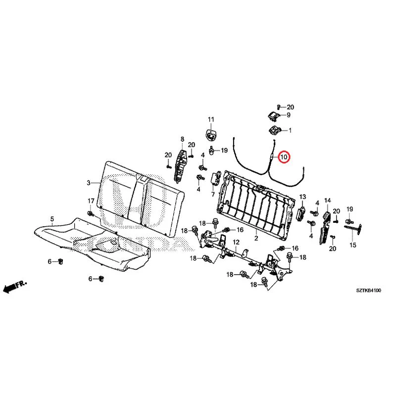 [NEW] JDM HONDA CR-Z ZF2 2014 Rear Seat GENUINE OEM - Image 11