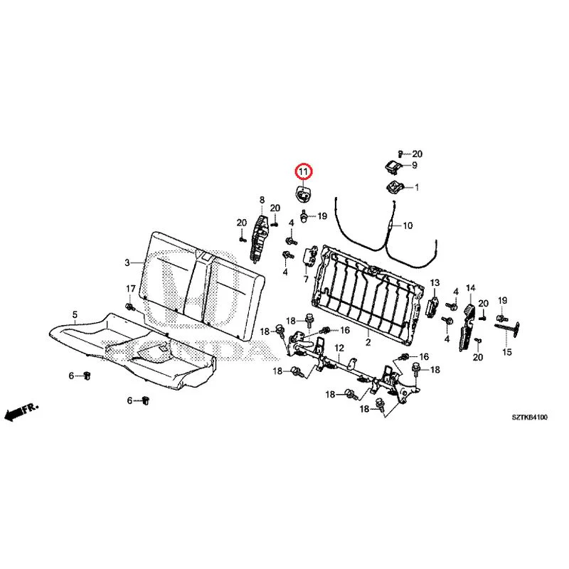 [NEW] JDM HONDA CR-Z ZF2 2014 Rear Seat GENUINE OEM - Image 12