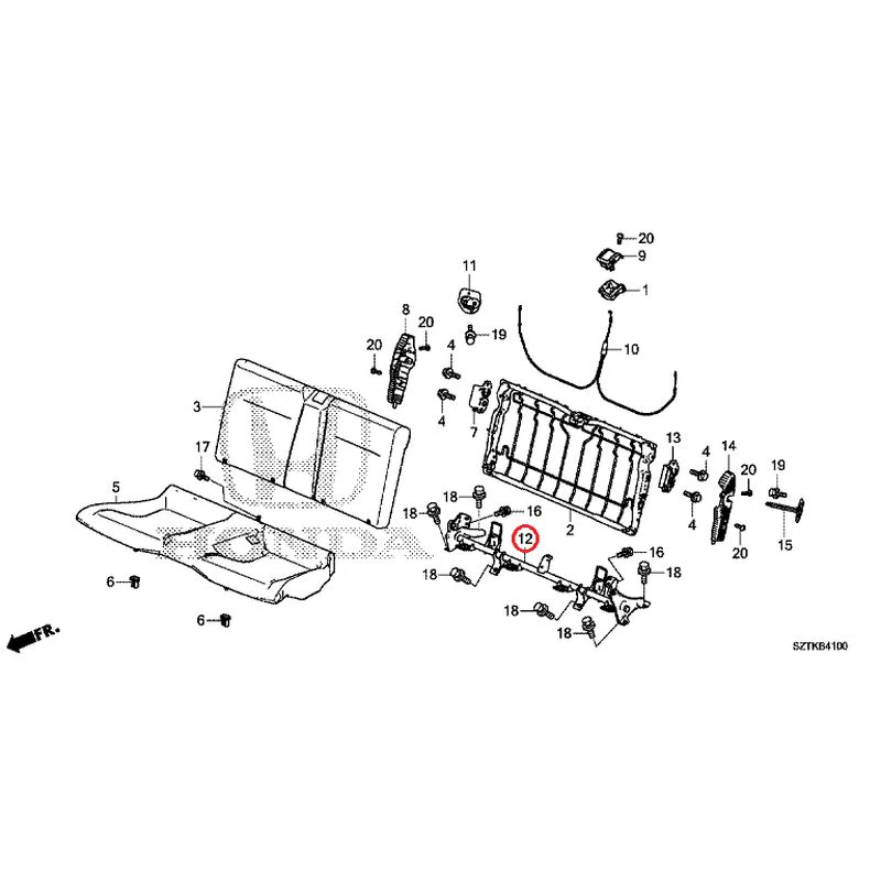 [NEW] JDM HONDA CR-Z ZF2 2014 Rear Seat GENUINE OEM - Image 13