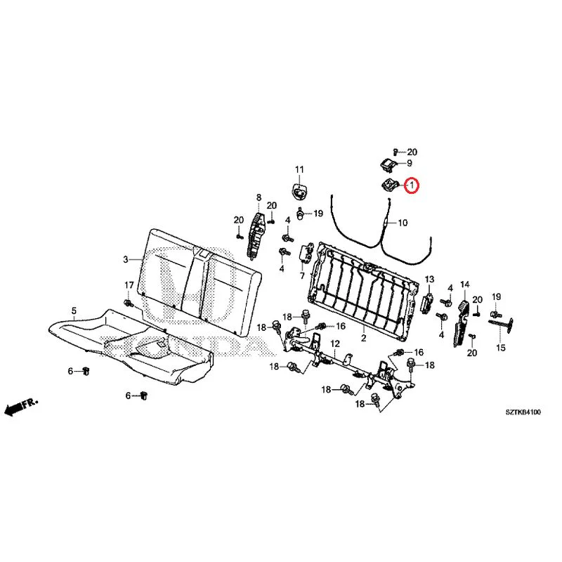 [NEW] JDM HONDA CR-Z ZF2 2014 Rear Seat GENUINE OEM - Image 2