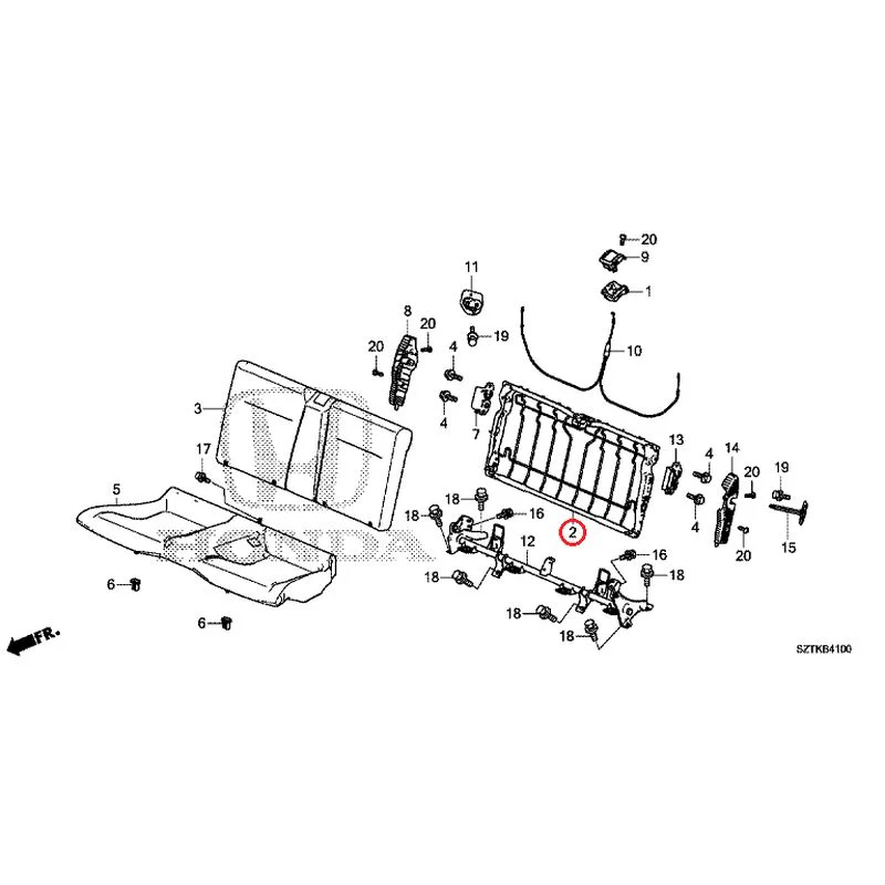 [NEW] JDM HONDA CR-Z ZF2 2014 Rear Seat GENUINE OEM - Image 3
