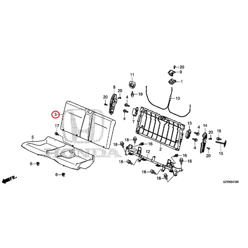 [NEW] JDM HONDA CR-Z ZF2 2014 Rear Seat GENUINE OEM - Image 4